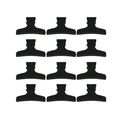 Sibel Verdeelklem Breed Zwart 8cm 12 Stuks