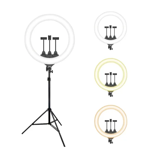 Rixus Ring Light Met Statief 18 Inch - Afbeelding 5