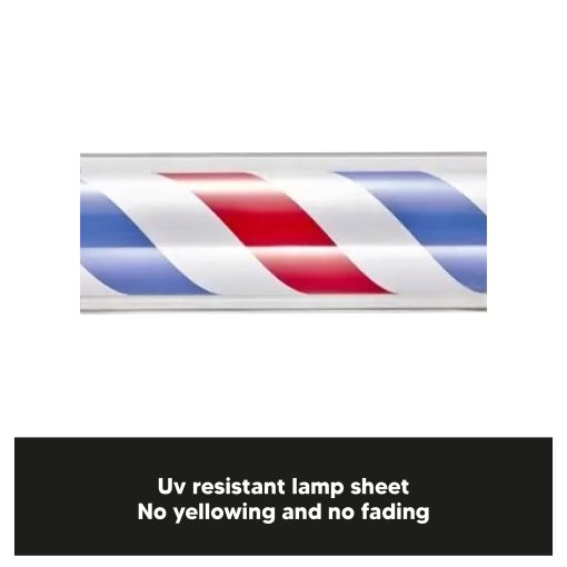 Barberpole - Kapperspaal 72cm - Zwart - Afbeelding 4